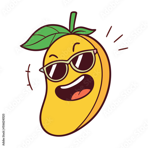 Mango With Funny Cartoon Face