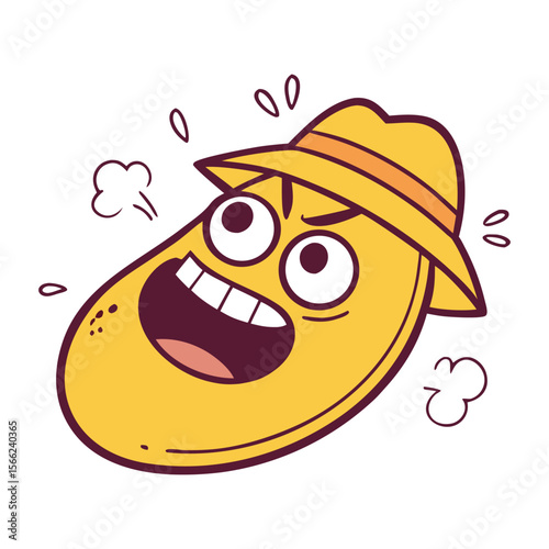 Mango With Funny Cartoon Face