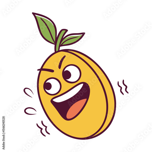 Mango With Funny Cartoon Face