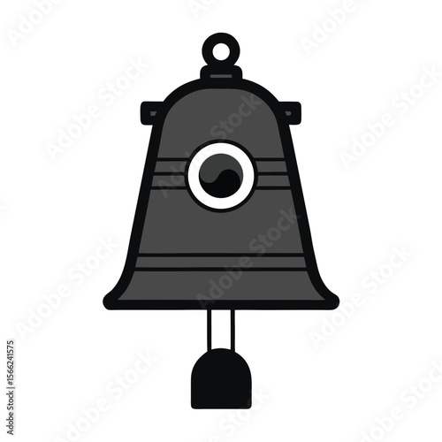 Vintage Nautical Bell Illustration Retro Maritime Decor Design Element