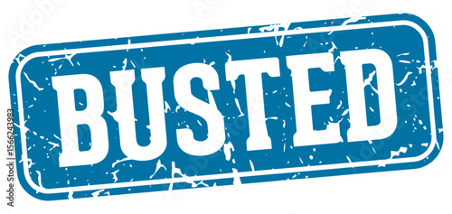 busted rectangular sign. busted stamp