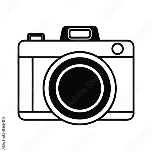 Professional Photography Camera Icon, DSLR, Digital Camera, Photography Equipment, Image Capture