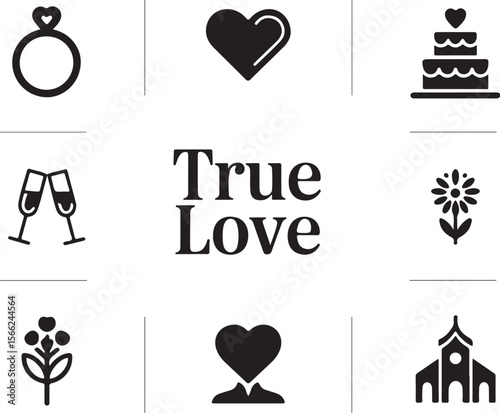 Black Wedding Icons Pack


