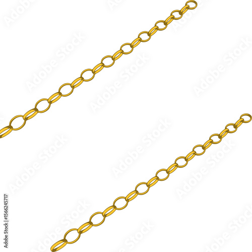 gold chain isolated on white background
