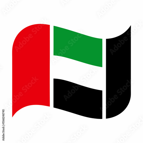 UAE Flag Red, Green, White, Black Stripes, National Symbol, Emirati Identity
