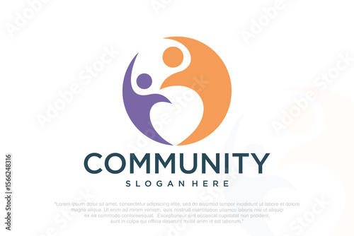 creative colorful social group logos and business cards