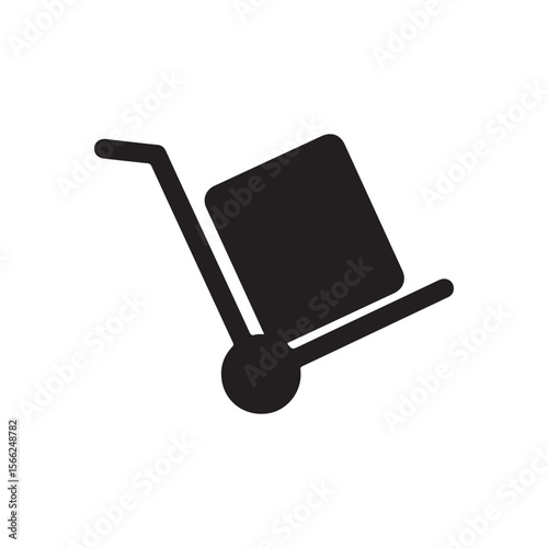Dolly flatbed icon isolated. simple vector icon on white background