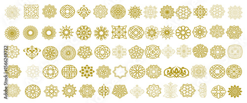 Mandala Swirl Pattern Icon Bundle, Ornamental Circular Vector Designs, Decorative Floral Symbols, Adobe Illustrator EPS Files for Instant Download