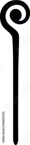 Wizard Staff vector black silhouette design