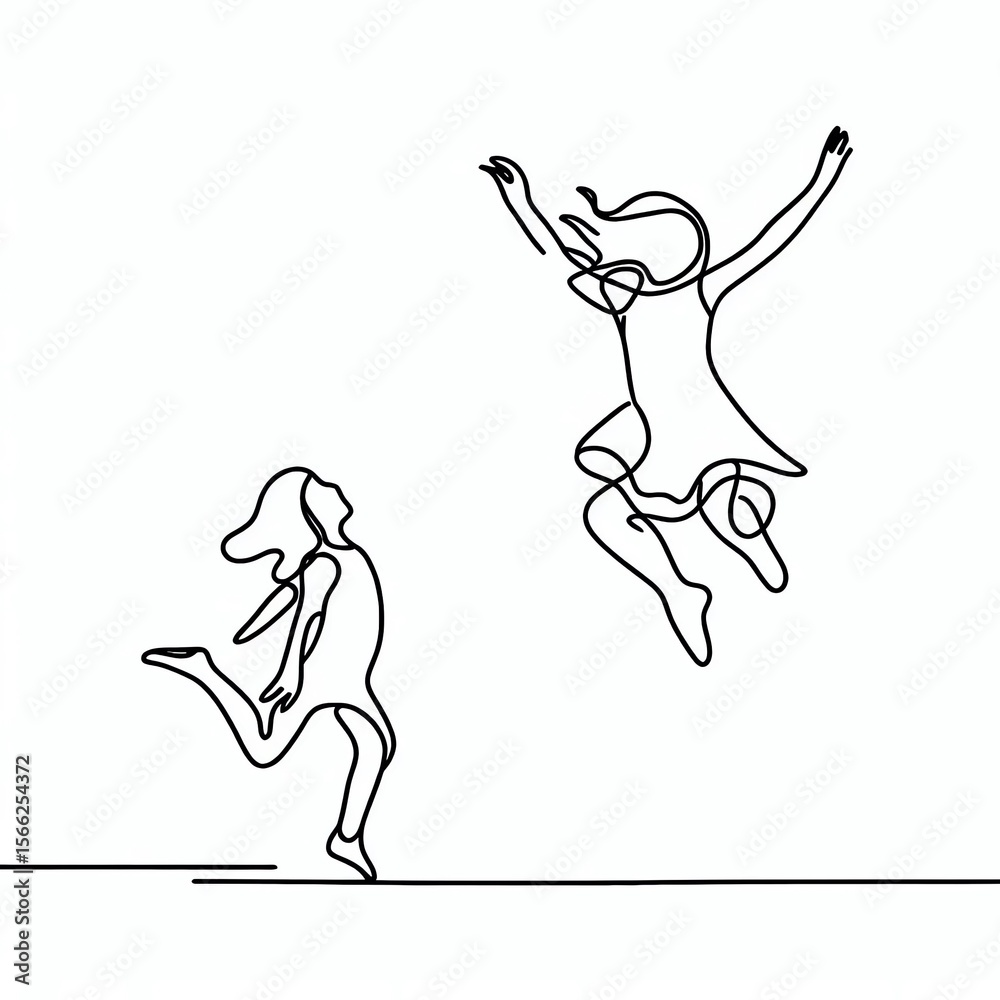 Fototapeta premium girls are playing