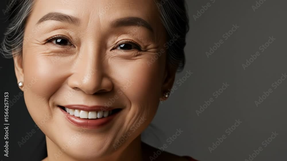 Happy mature woman portrait positive expression Happy mature woman portrait positive expression