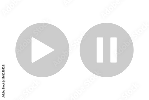 play and pause icon .