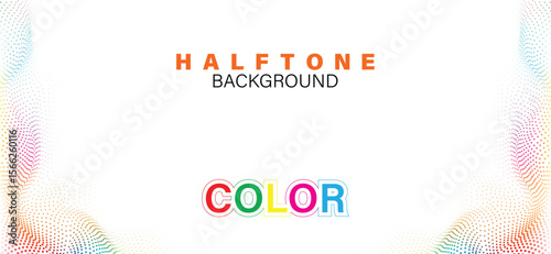 Light color gradient halftone dots grunge wide background
