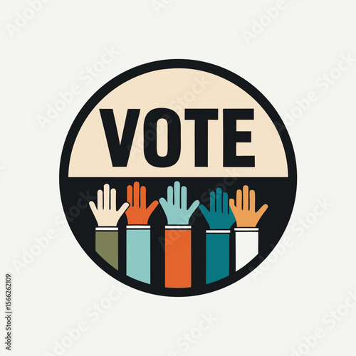 Sticker design of vote