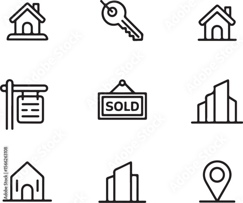 Key & House Icons Set

