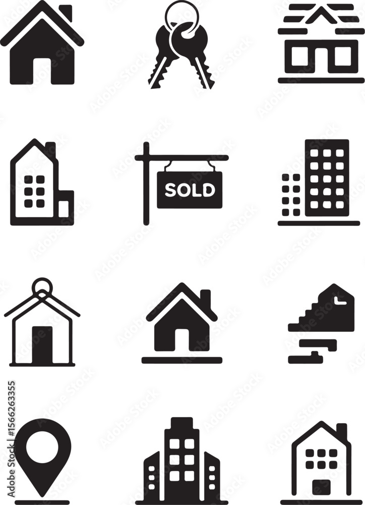 Fototapeta premium Sold Sign Vector Pack