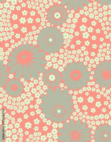 Seamless ethnic summer floral Design print