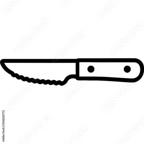Knife outline icon vector