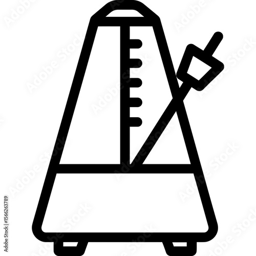 Metronome device outline icon vector