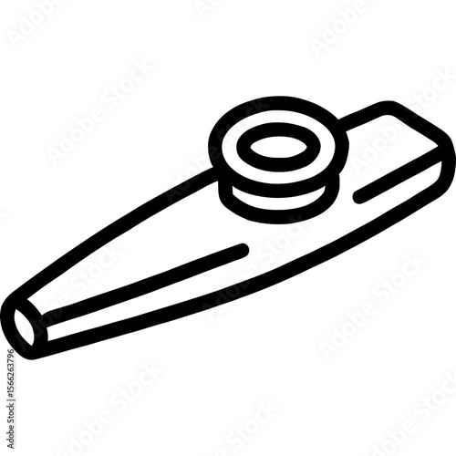 Kazoo outline icon vector