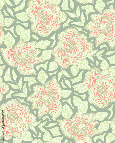 Seamless ethnic summer floral Design print
