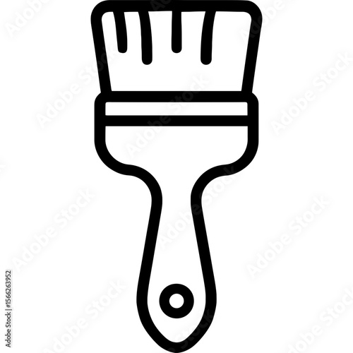 Paint brush outline icon vector