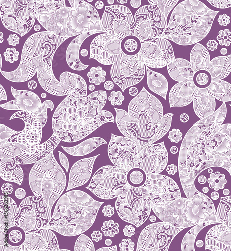 Seamless ethnic summer floral Design print