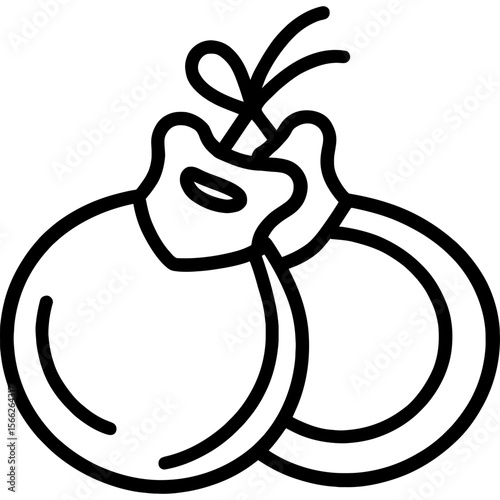 Castanets outline icon vector