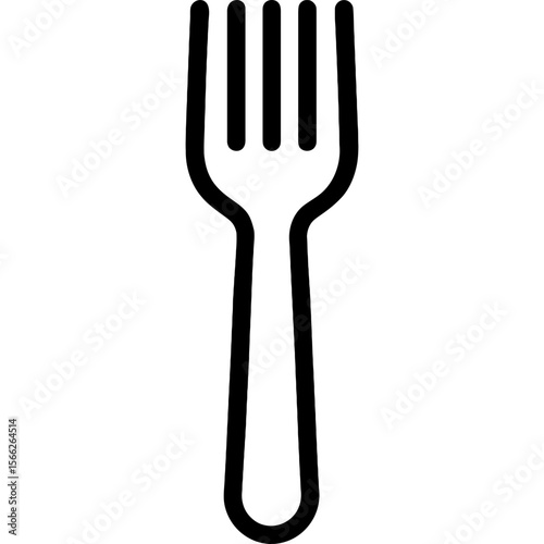 Fork outline icon vector