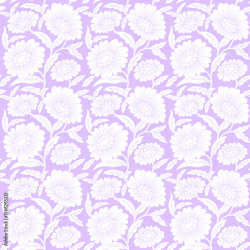 Seamless ethnic summer floral Design print