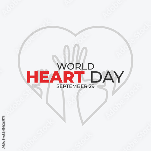 Vector illustration poster or banner for world heart day awareness background on 29 September
