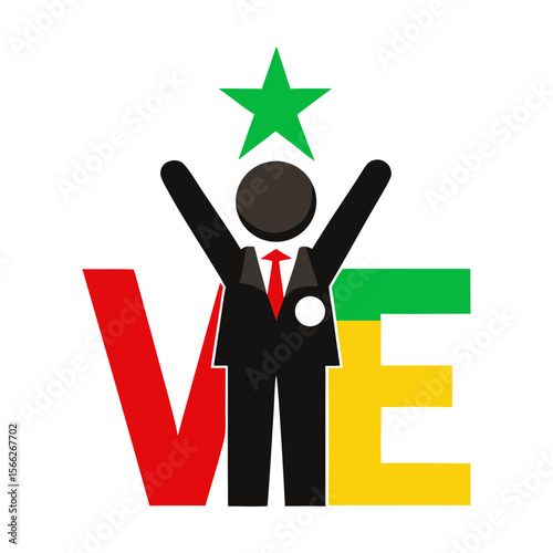 Sticker design of vote