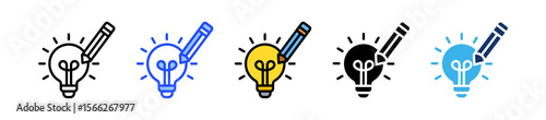 Idea Icon Collection With Multiple Styles