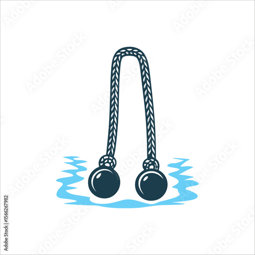 Poi Swing Cord with Weighted Ends Icon Poi Swing cord with weighted end