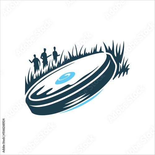 Ulu Maika Stone Disc Game Illustration Ulu Maika Smooth oblong stone disc in motion