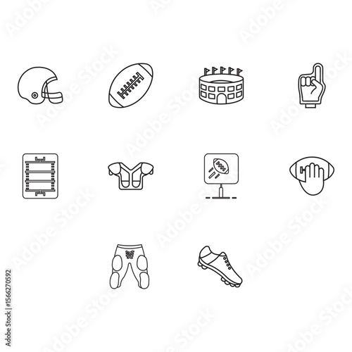 american football clip art set