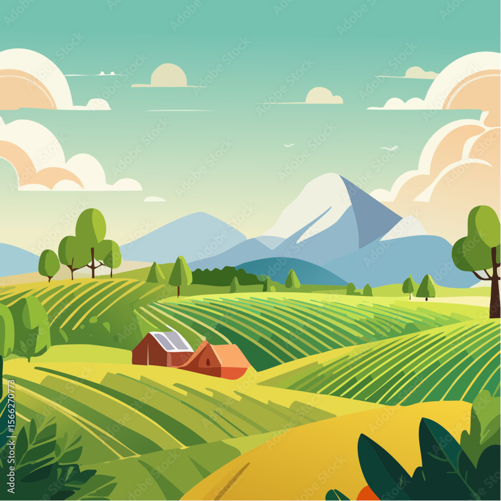 Obraz premium Sustainable agriculture plant cultivation isolated cartoon