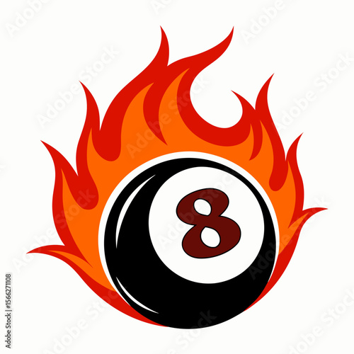 vector illustration of a burning fire