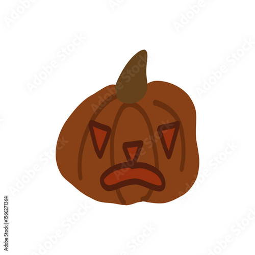 Scary Jack-o’-Lantern Pumpkin – Spooky Halloween Clipart Pumpkin-3 vector