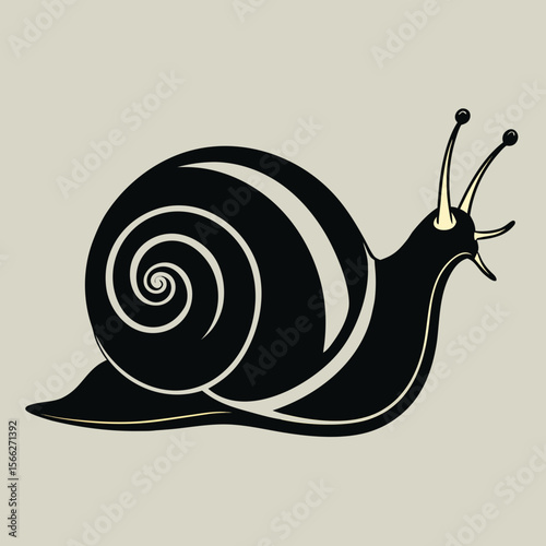snail on a green background