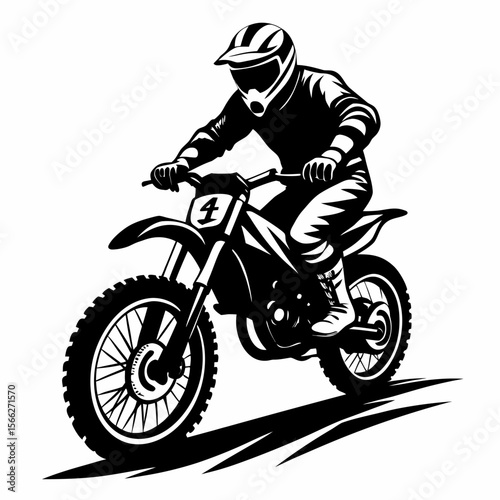 motocross rider silhouette