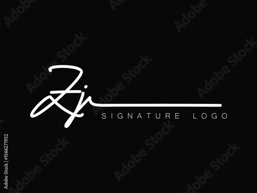 ZJ Handwritten initial letter, ZJ simple signature vector ZJ logo , ZJ beauty logo , ZJ photography letter logo design.