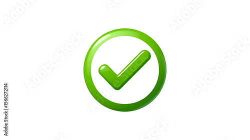 Free Download Green 3D Check Mark Icon, Success, Approval, Confirmation, isolated on transparent background - GFXLoad