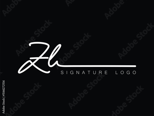 ZL Handwritten initial letter, ZL simple signature vector ZL logo , ZL beauty logo , ZL photography letter logo design.