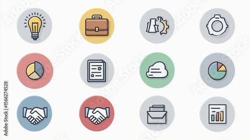 Modern Business Concepts Icon Set/モダンなビジネスコンセプトアイコンセット7