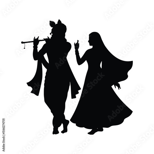 Silhouetted bride and groom dancing at their wedding