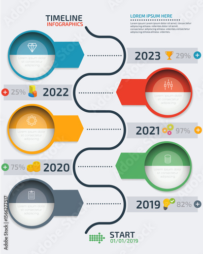 Timeline Infographics illustrator cs5