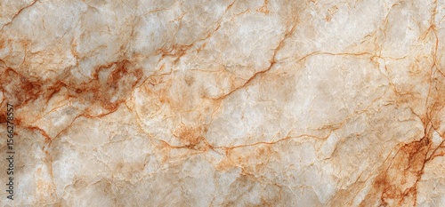 Detailed Texture of Cream and Brown Natural Marble Stone Slab Pattern