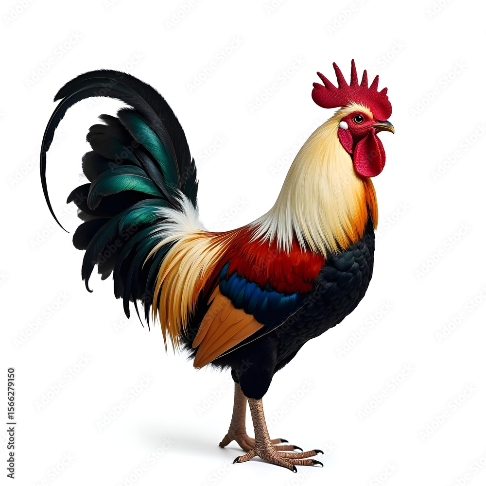 Fototapeta premium rooster isolated on white background