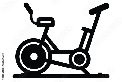 exercise bike vector icon